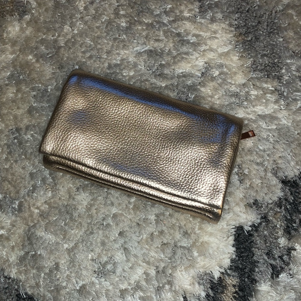 Rose gold clutch